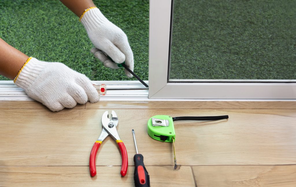 repairing old patio door