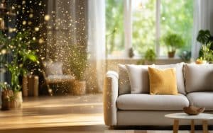 Pollen floating around DFW home