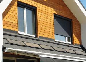 solar window shades on DFW home